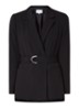 Valayah blazer met steekzakken en ceintuur - Zwart