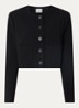 Vanilleter cropped jack met opgestikte zakken - Zwart
