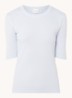 Fijngebreid T-shirt van jersey - Lichtblauw