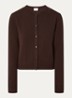 Fijngebreide pullover in kasjmierblend - Donkerbruin