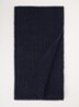 Grofgebreide sjaal in alpaca wolblend 190 x 30 cm - Donkerblauw