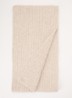 Grofgebreide sjaal in alpaca wolblend 190 x 30 cm - Beige