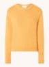 Grofgebreide trui in alpaca wolblend  - Orange