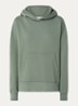 Hoodie van  katoen met logoborduring - Olijfgroen