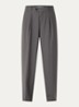 Mawson mid waist tapered fit pantalon in wolblend - Grijs