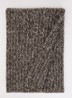 Sjaal van wol met gemêleerd dessin 35 x 225 cm - Donkerbruin