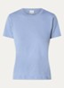 T-shirt van  katoen met gemêleerd dessin - Indigo