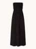 Gigicc strapless maxi jurk met lurex en smockwerk - Zwart
