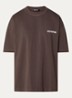 Sportswear T-shirt met logo- en backprint - Bruin