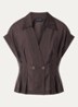 Molly blouse met plooidetail - Bruin