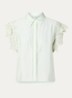 Molly blouse met V-hals - Lindegroen