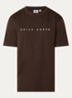Alias Dias T-shirt met logoborduring - Donkerbruin