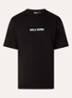 Burned Shield T-shirt met logo- en backprint - Zwart