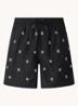 Eswim zwemshorts met logoprint en steekzakken - Zwart