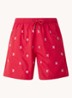 Eswim zwemshorts met logoprint en steekzakken - Rood