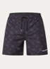 Irregular zwemshort met grafische print - Zwart