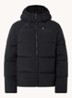 Puffer jack met ritszakken en capuchon - Zwart