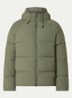 Puffer jack met ritszakken en capuchon - Olijfgroen