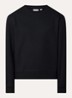 Sweater met logoborduring - Zwart