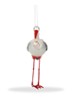 Ooievaar kersthanger 13 cm - Gebroken wit