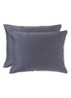 Kussensloop van  katoensatijn 300TC in 2-pack - Indigo