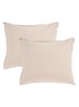 Kussensloop van  katoensatijn 300TC in 2-pack - Beige