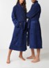  Softness badjas van  katoen - unisex - Donkerblauw
