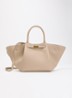 The Midi New York handtas van suède met afneembare schouderriem - Taupe