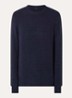 Grofgebreide trui met ronde hals - Donkerblauw