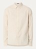 Scissor regular fit overhemd in linnenblend - Beige