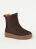 Ojeh chelsea boot van nubuck  - Donkerbruin