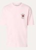 Slogan Rose T-shirt met logo- en backprint - Lichtroze