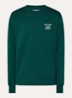 Slogan sweater met front- en backprint - Groen