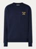Sweater met front- en backprint - Donkerblauw