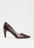 Astrids pump van leer - Bordeauxrood