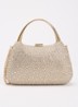 Beamings clutch met strass en afneembare schouderriem - Goud