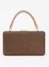 Beaut clutch met afneembare schouderriem - Donkerbruin