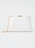 Bellaria clutch met afneembare schouderriem - Wit