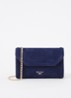 Bellini clutch met logo - Donkerblauw