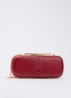 Body clutch van leer - Donkerrood