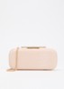 Body clutch van leer - Lichtroze