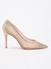 Brightest pump van mesh met strass - Oudroze