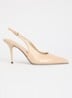 Cai slingback van leer - Creme