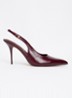 Cai slingback van leer - Bordeauxrood