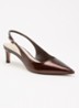Celinna slingback van lakleer - Donkerbruin