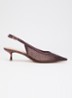 Cirelle slingback van mesh met strass - Aubergine