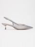 Cirelle slingback van mesh met strass - Grijs