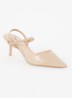 Classical slingback van leer - Creme