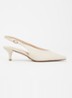 Crediblity slingback van leer - Creme
