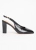 Defining slingback van leer - Zwart